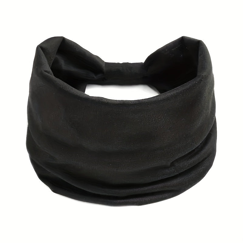 Wide Headbands For Women 7'' Solid Bandana