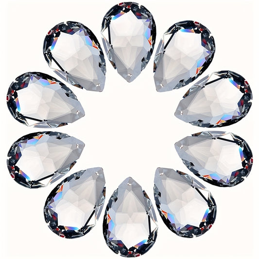 10pcs Crystal Pendant Chandelier Suncatcher Rainbow Maker Glass Prism