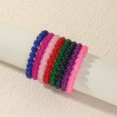 Colorful Hand String Elastic Beaded Women's Bracelet
