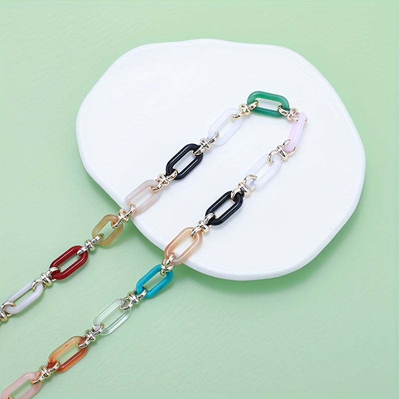 Y2K Acrylic Glasses Chain Jelly Block Anti Slip Sunglasses Lanyard