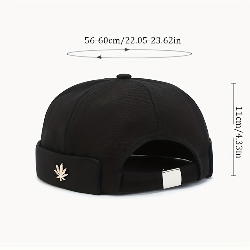 Brimless Melon Skin Soft Top Hat Unisex Street Hip-hop Fashion Hat
