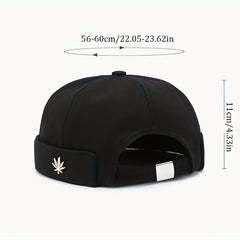 Brimless Melon Skin Soft Top Hat Unisex Street Hip-hop Fashion Hat