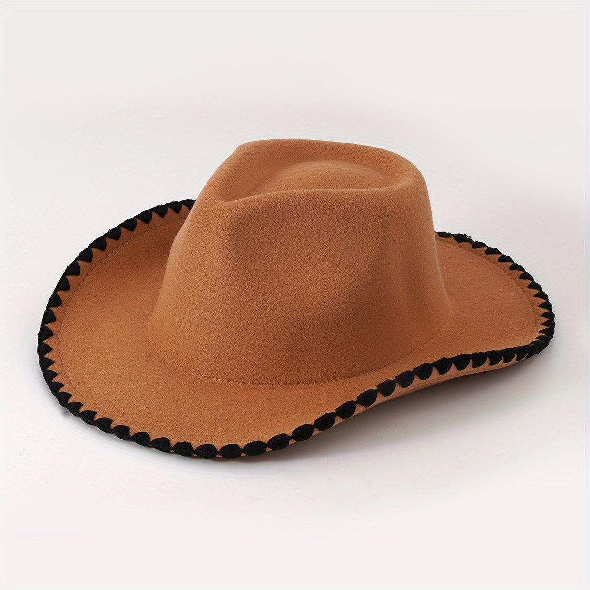 Men's Lacework Boho Fedora Cowboy Hat for Autumn Winter