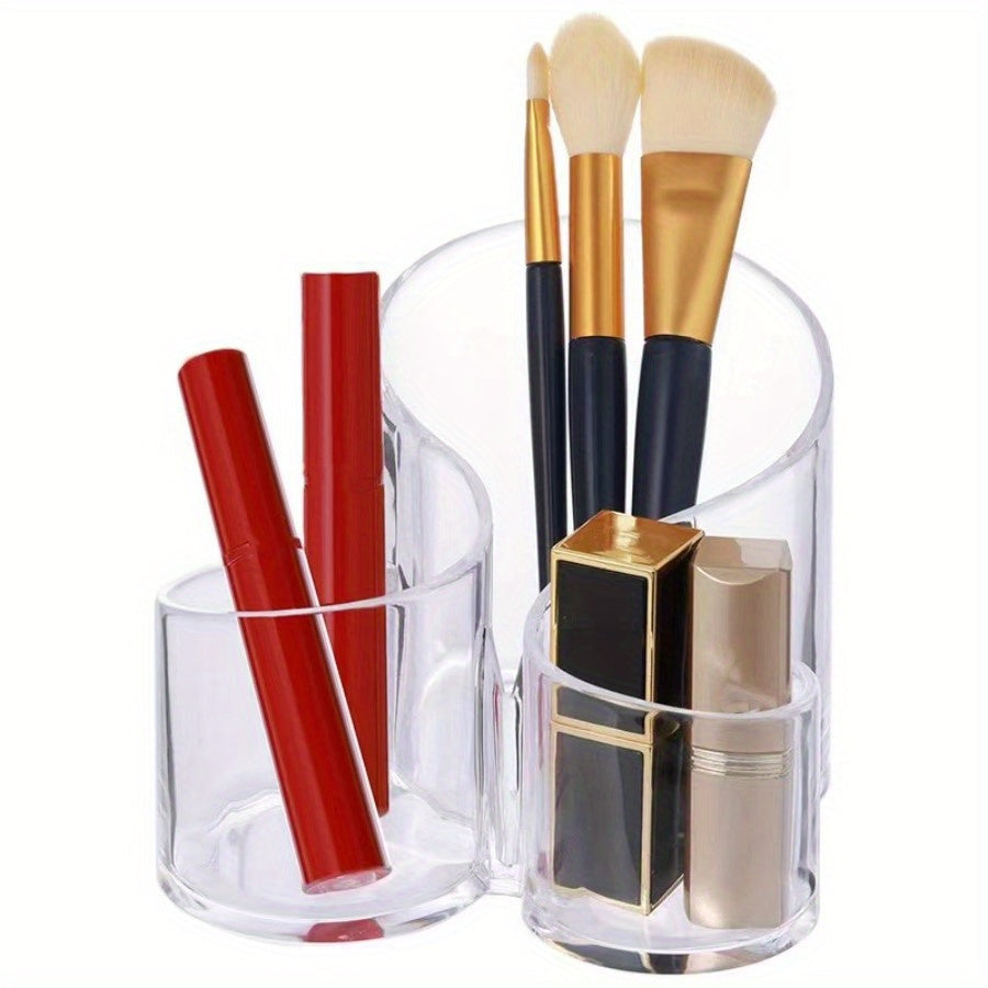 Clear Acrylic Makeup Organizer for Desk Storage