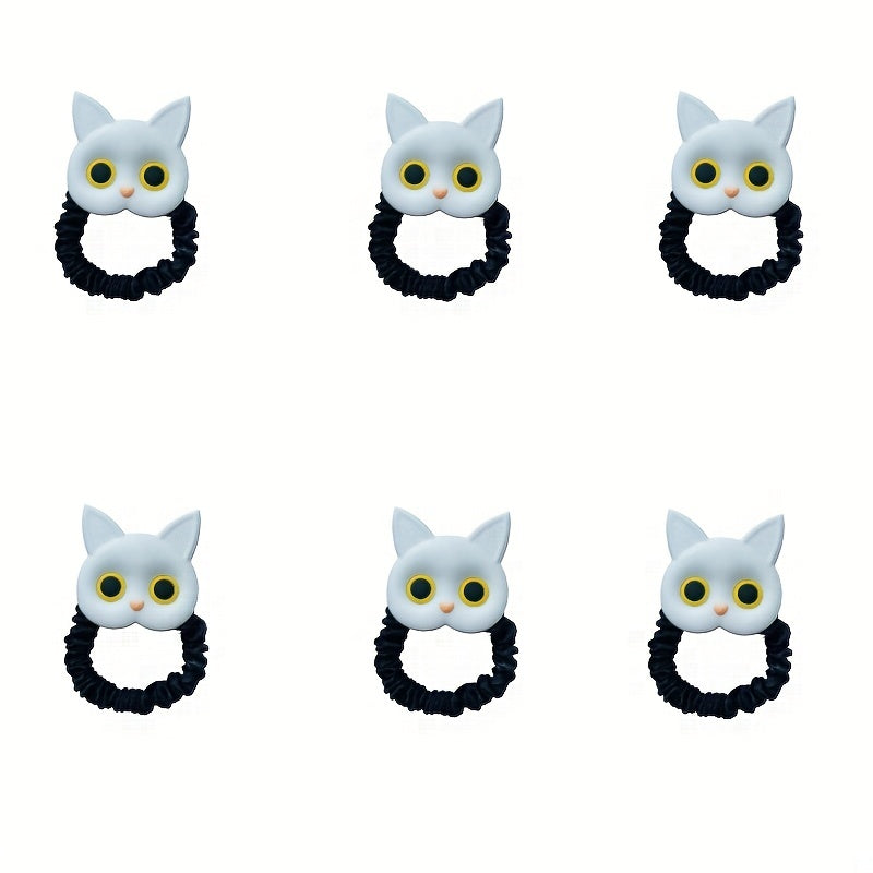 Cartoon Cat Hair Tie Sweet Animal Hair Rope Ponytail Holder