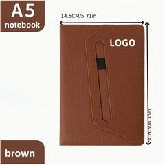 Custom Engraved A5 Retro Style Notebook with Pen Slot