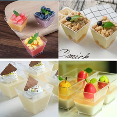 10pcs Square Mousse Cup Disposable Cake Cup Party Supplies