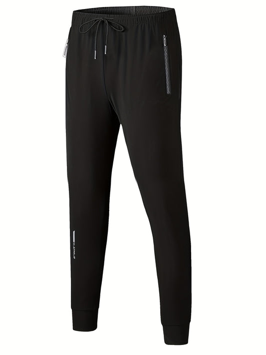 Breathable Men's Joggers with Zipper Pocket for Summer
