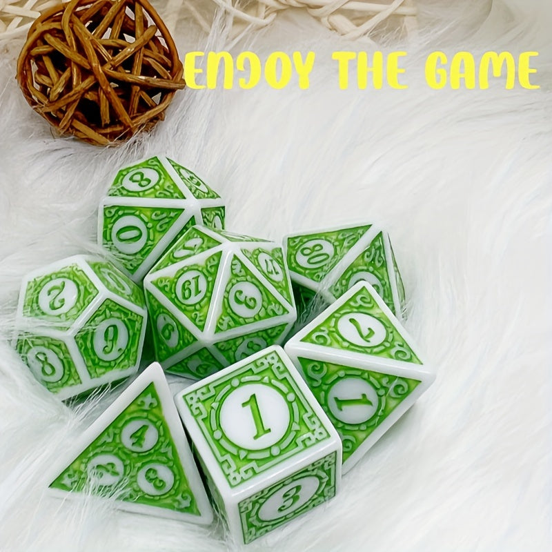 Vintage Style Acrylic Dice Set for Board Games