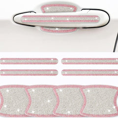 8Pcs Rhinestone Car Door Handle Stickers