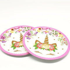 82pcs Unicorn Party Supplies Tableware Set Birthday Party Decoration