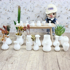 Set of 7 Mini Art Vases for 1:12 Doll House DIY Pocket Scenes