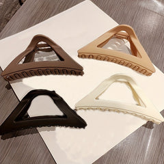 Large Hair Claw Clip Matte Triangle Design