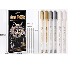 3 Gel Pen Set Silver Nibs 0.8mm & 1mm Drawing Sketching Illustrating