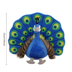 Realistic Peacock Plush Toy - Zoo Themed Stuffed Animal for Home Decor