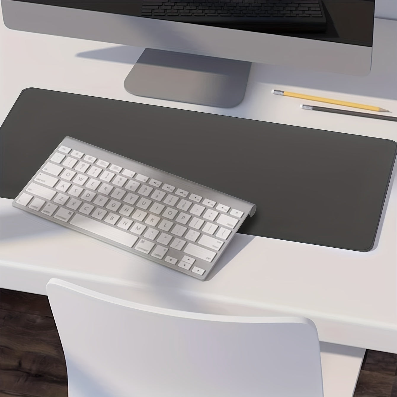 Leather Desk Pad 60x23.6in Non-Slip PU Desktop Decorative Pad