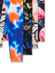 Girl's Tropical Flamingo Tie Dye Leggings