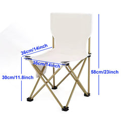 Portable Folding Stool 23 inch Heavy Duty Chair for Gaming Camping Hiking Beach