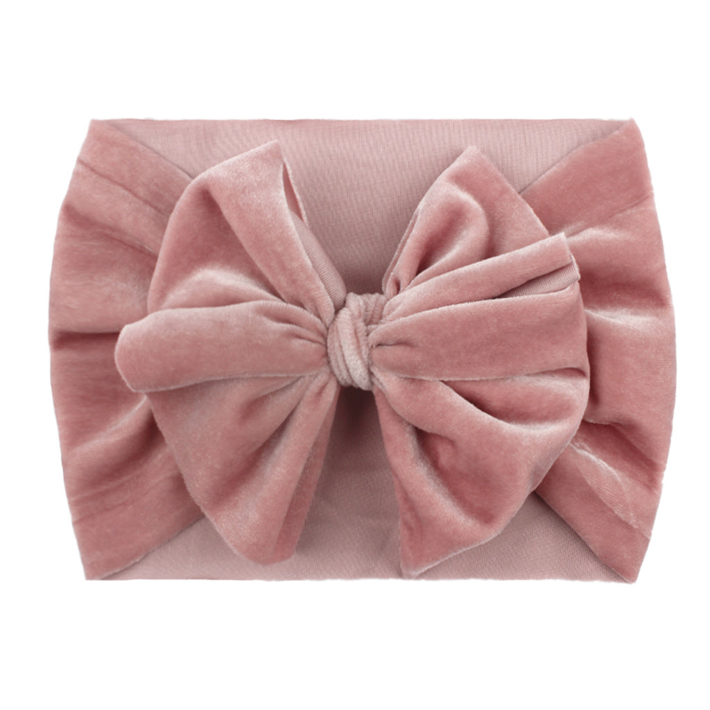 Velvet Bow Headband for Newborn Baby Girls