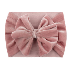 Velvet Bow Headband for Newborn Baby Girls