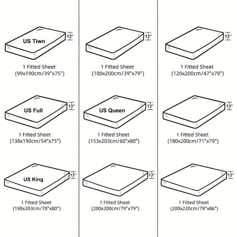 Waterproof Fitted Sheet Soft Comfortable Solid Bedding