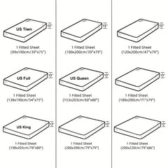 Waterproof Fitted Sheet Soft Comfortable Solid Bedding