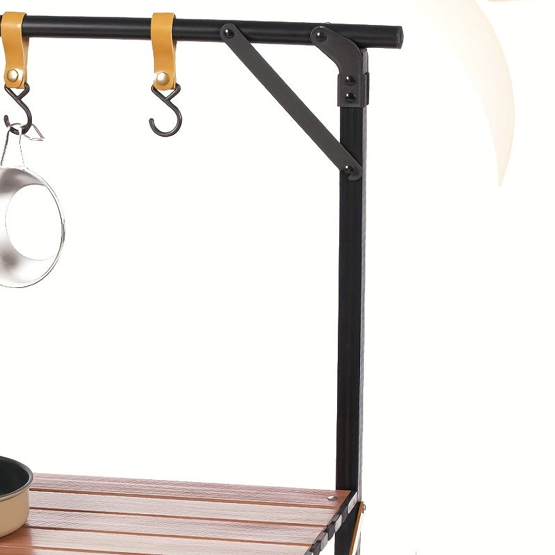 1pc L-shaped Foldable Storage Rack for Outdoor Camping Hiking