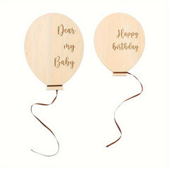 Wooden Balloon Milestone Cards for Baby's First Year