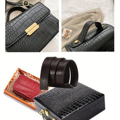 1pc PU Leather Fabric Crocodile Pattern Road Leather Fabric 0.91 Meter