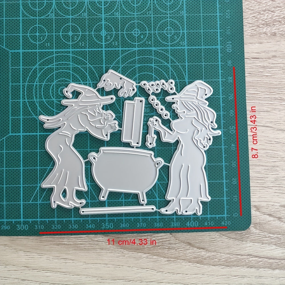 12 Year Old Witch Cooking Soup Metal Cutting Dies Scrapbooking