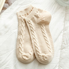 8 Pairs Floral Short Socks Breathable Lightweight Ankle Stockings Hosiery