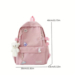 Large Capacity Nylon Backpack Durable Lightweight School Travel Bag