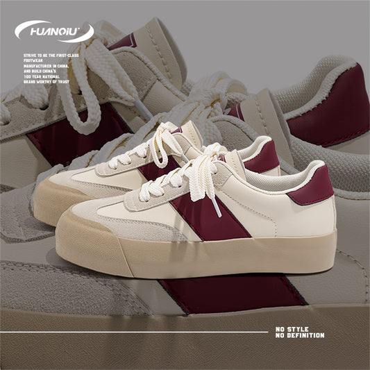 HUANQIU Women's Lace-up Low Outdoor Skate Shoes Lightweight & Comfy