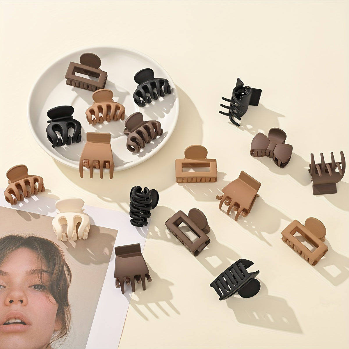 Matte Hair Claw Style Shark Claw Solid Hair Claw Hair Accessories For Women
