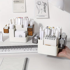 Large Capacity Pen Holder Desk Storage Box Office Desktop Multifunctional