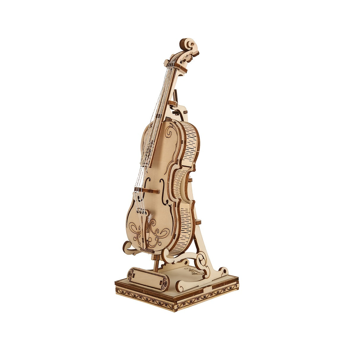 DIY Wooden Puzzle Violin 3D Game Puzzle Creative Toy Musical Instrument