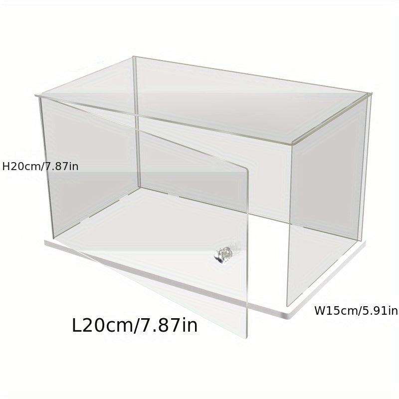 Transparent Display Box With Handle for Building Block Toy Doll Storage