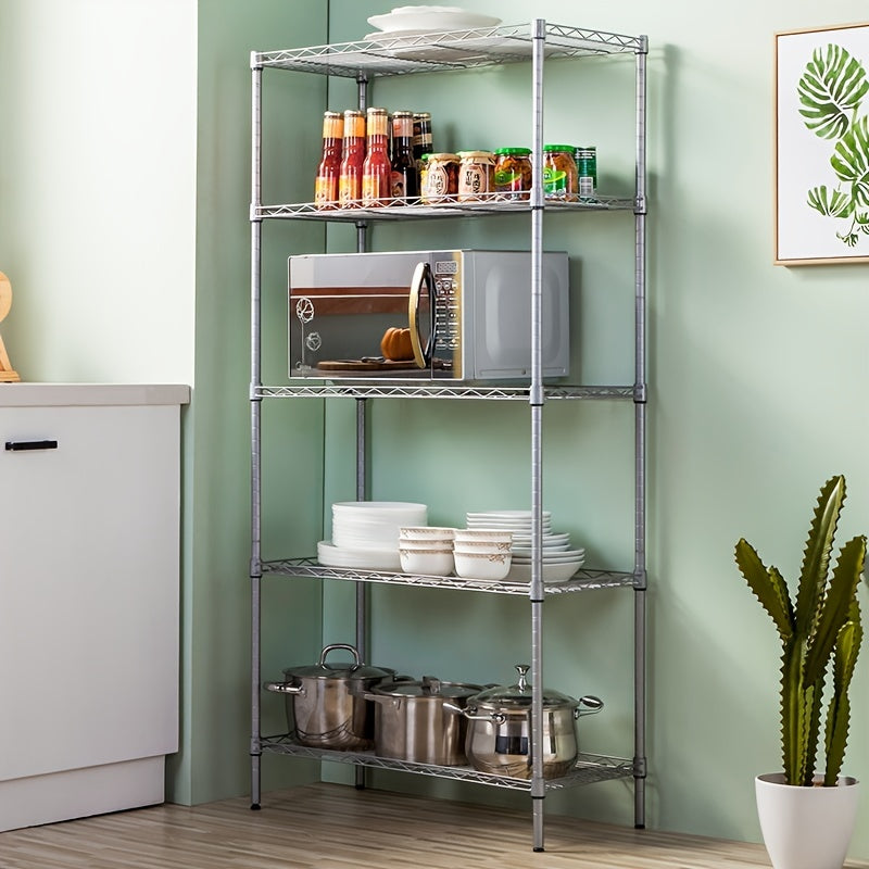 Heavy Duty 5 Layer Kitchen Storage Rack with Adjustable Shelves