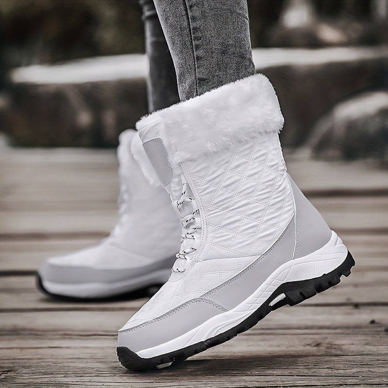 Women's Waterproof Snow Boots High Top Hiking Boots