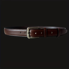 Classic Leather Formal Belt Single Pointed Buckle for Jeans Pants