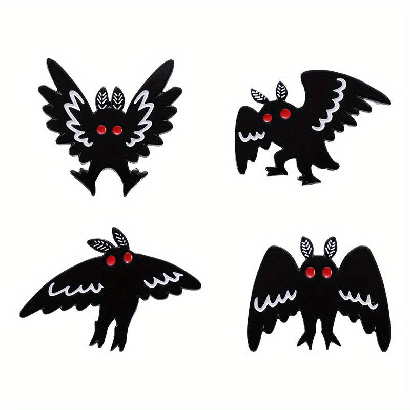 Punk Animal Bat Pins Classic Mothman Enamel Badges Heroism Series Brooches