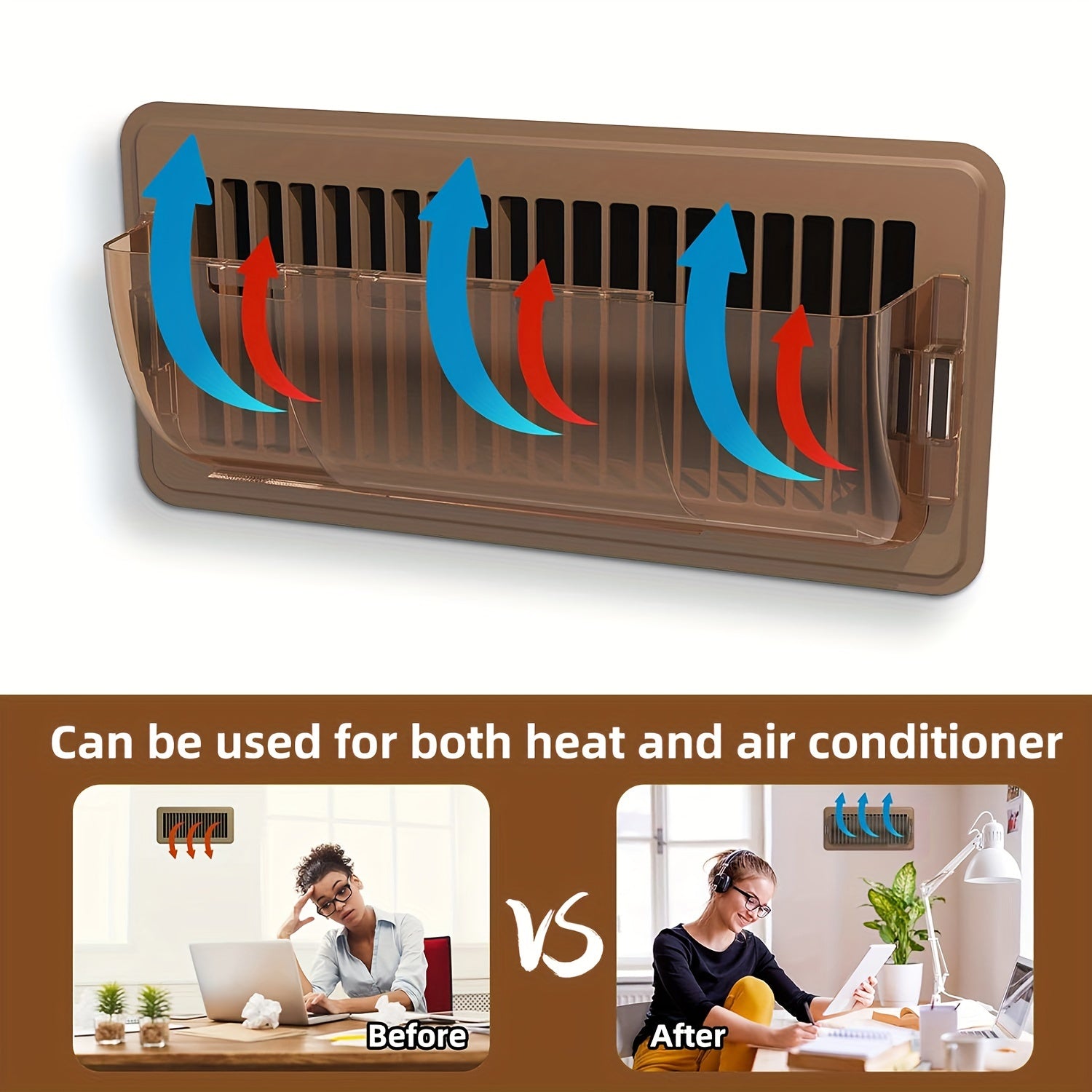 Adjustable Magnetic Air Vent Deflector - 2 Pack