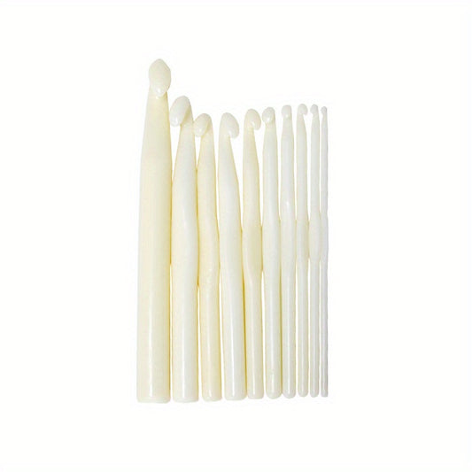 10pcs Acrylic Crochet Lace Needles DIY Knitting Tools For Arthritic Hands