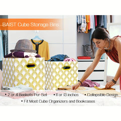 2pack Non woven Fabric Foldable Storage Box Room Decor Home Decor