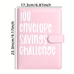 100 Envelopes Challenge Binder & Budget Binder with 25 Sheets Card Film