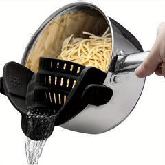 Adjustable Silicone Pot Strainer Colander Clip-On Drainer