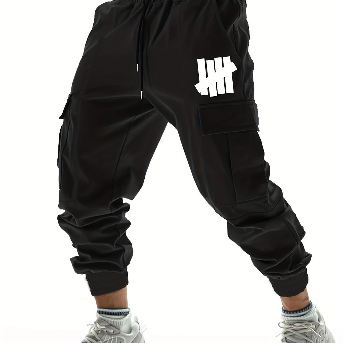Barrier Pattern Cargo Pants Men's Joggers Spring Summer