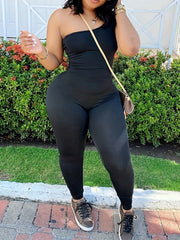  One Shoulder Stretch Jumpsuit