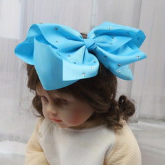 Girls Large Bow Rhinestone Hairpin Princess Hair Accessories