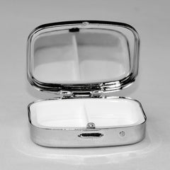 Metal Pill Organizer Wallet Portable Travel Medicine Case